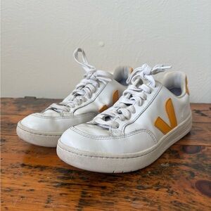 White and Yellow Veja Sneakers